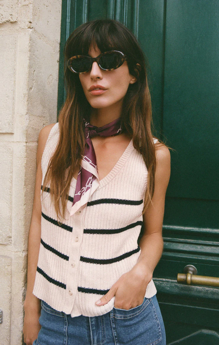 Z-Supply Sycamore Stripe Sweater Vest - SEA SALT - Image 3