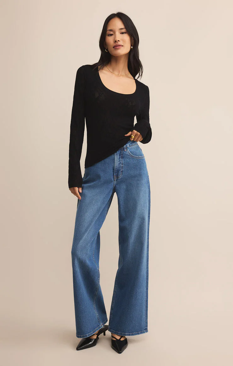 Z-Supply Tibi Scoop Mesh Top - Black