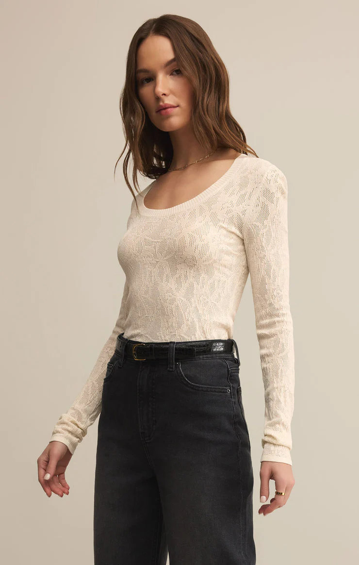 Z-Supply Tibi Scoop Mesh Top - Crystal - Image 3