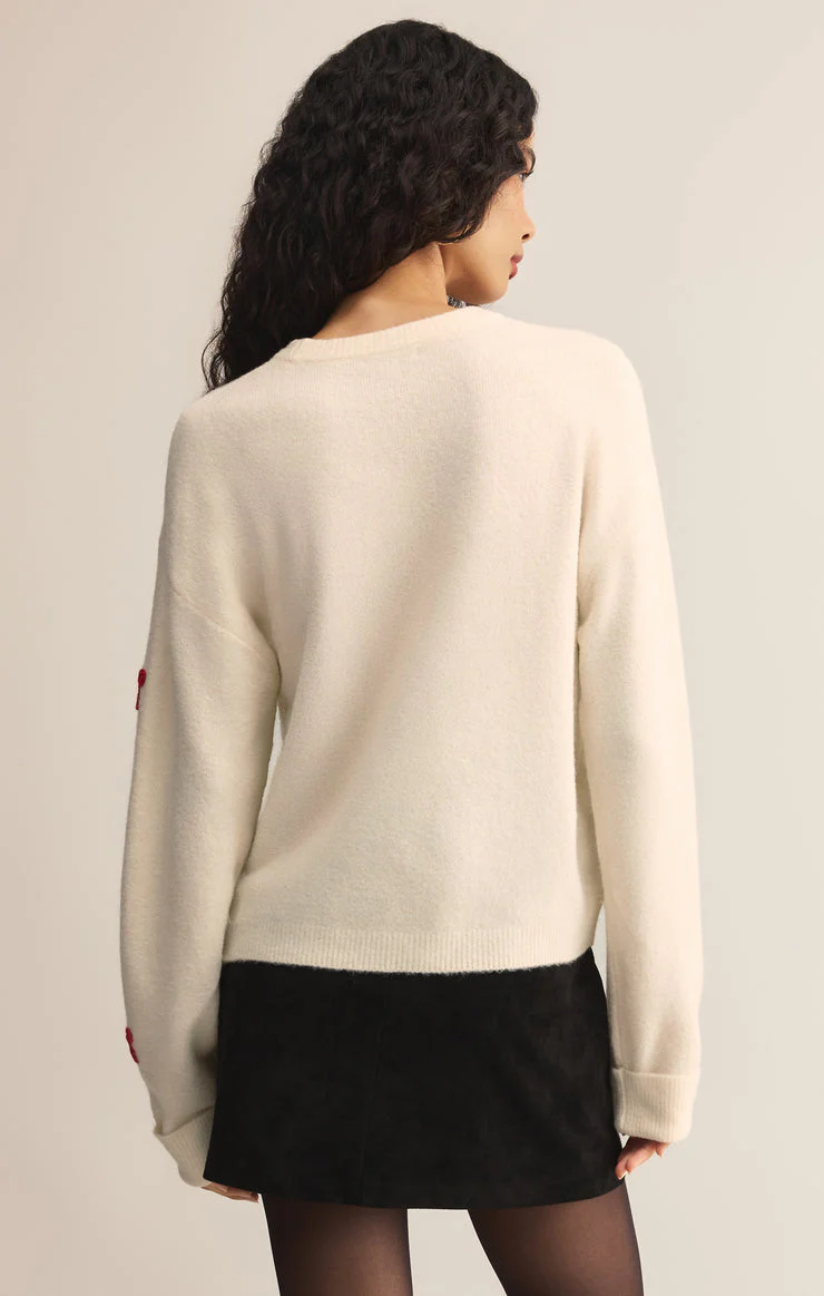 Z-Supply Tie The Ribbon Sweater - Warm White - Image 4