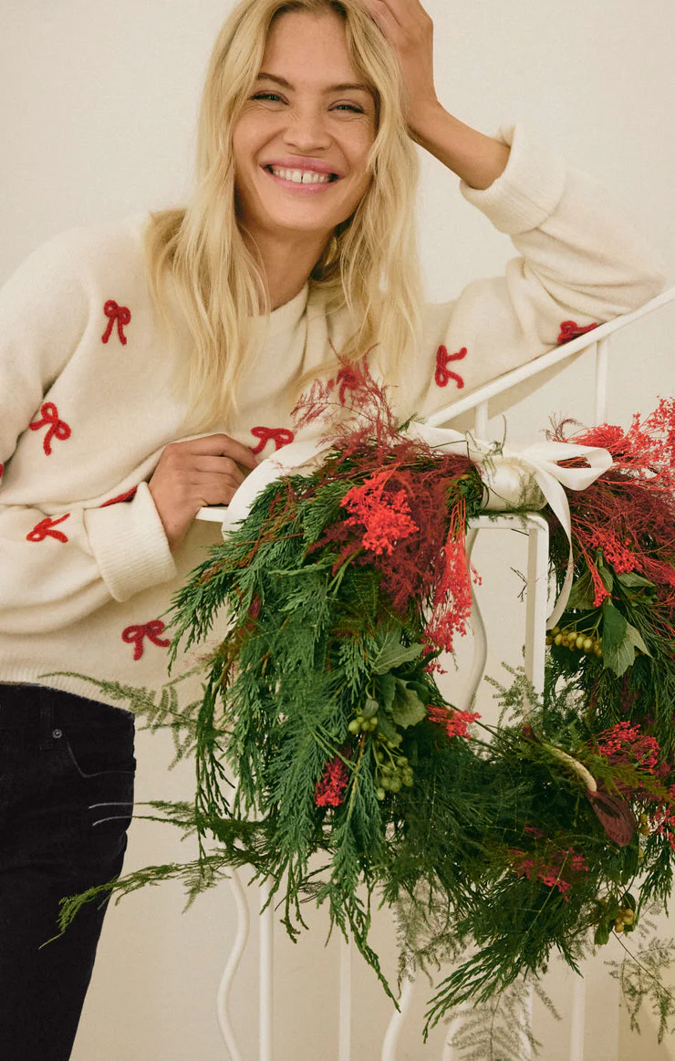 Z-Supply Tie The Ribbon Sweater - Warm White - Image 5