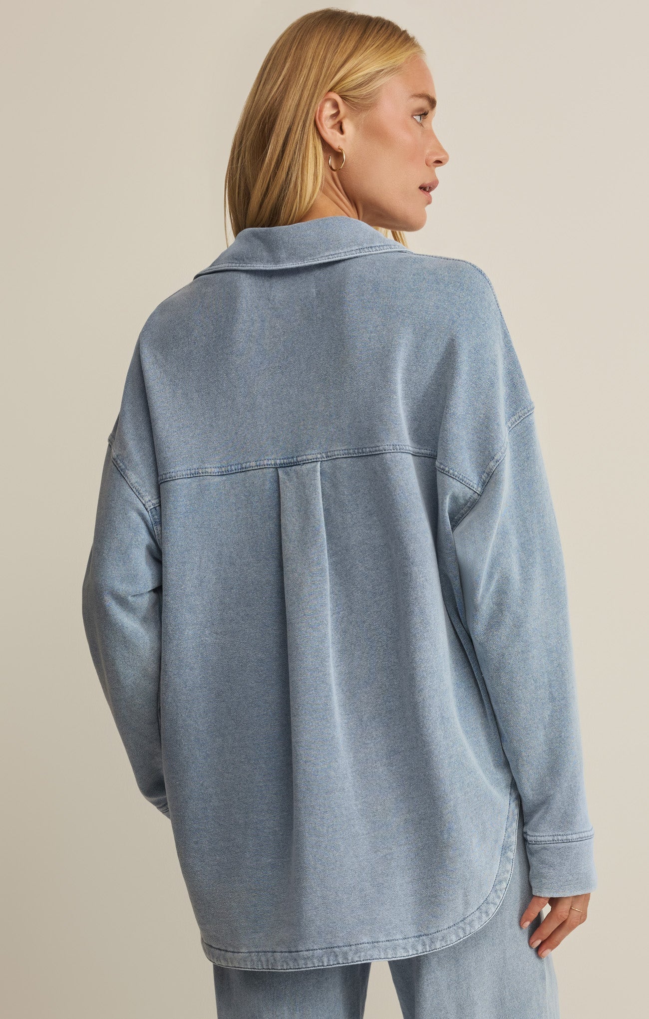 Z-Supply Women's All Day Knit Denim Jacket - Ocean Air Indigo