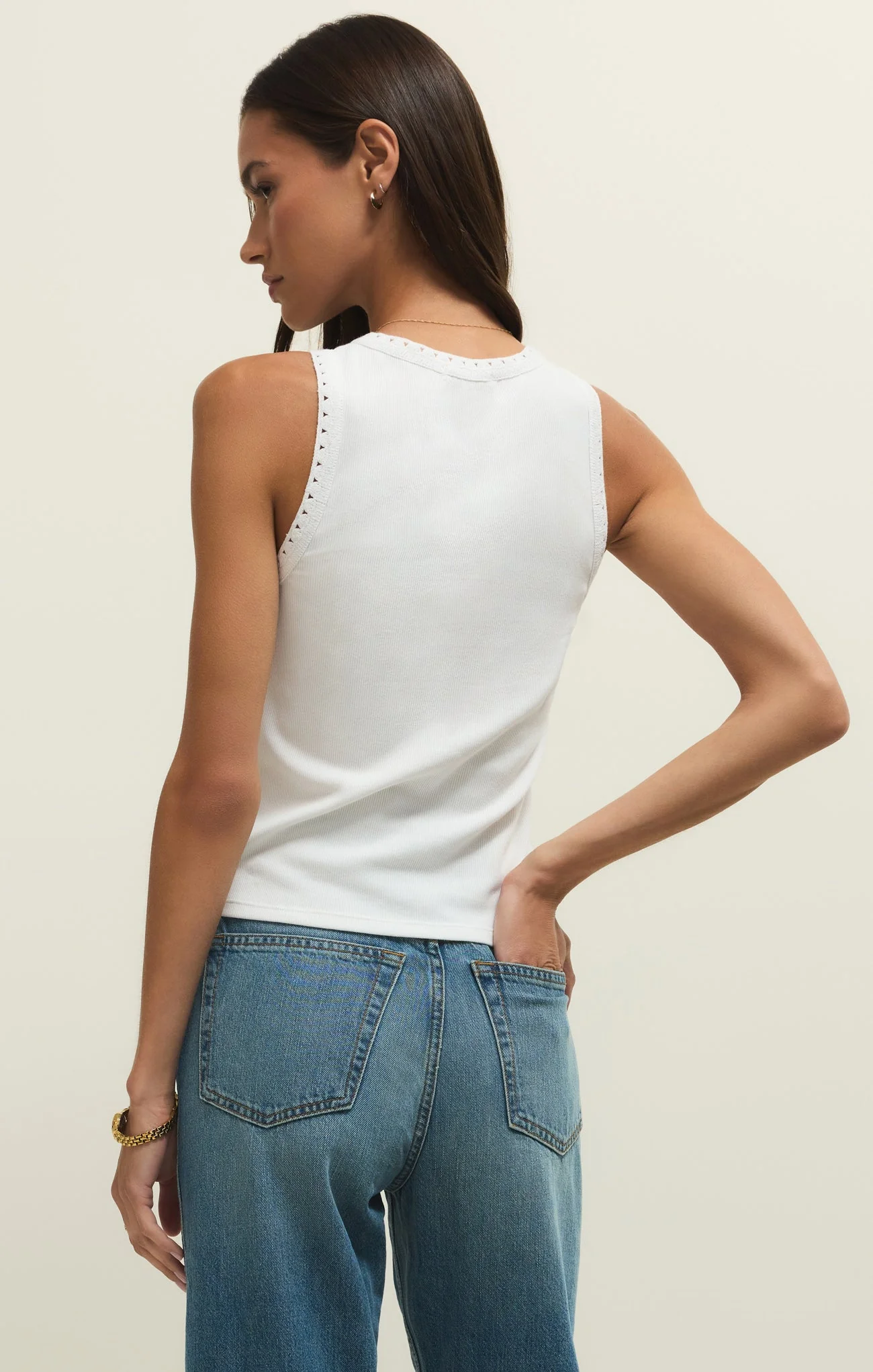 Z-Supply Women's Clarke Rib Tank - White - Image 2