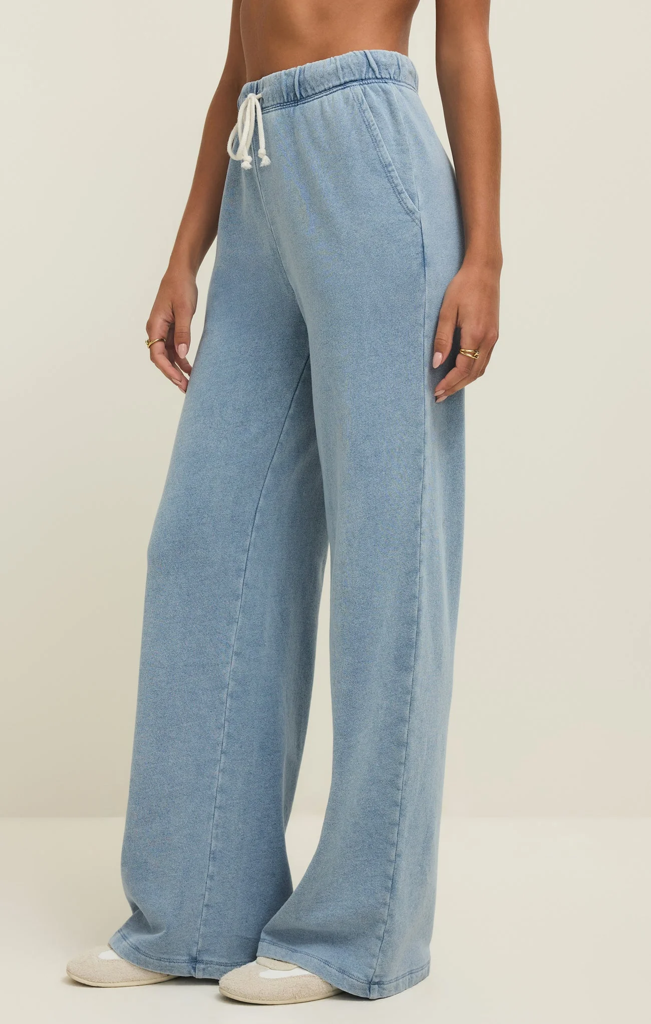 Z-Supply Women's Hunter Knit Denim Pant - Ocean Air Indigo - Image 2